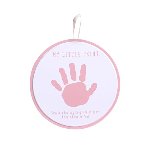 Reece Studio Baby Everyday - Kit de lata de arcilla rosa para recién nacidos, huellas de manos o huellas de manos, recuerdo de impresión de huellas de manos de bebé, arcilla rosa