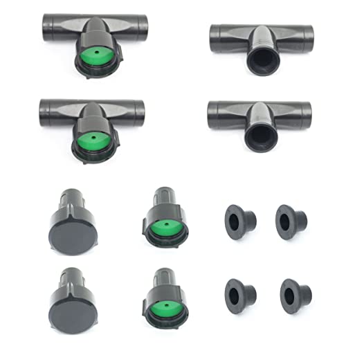 Soaker Hose Accessory, Garden Hose Fittings Kit Quick Set Connector for 3/8' Tubing, Irrigation...