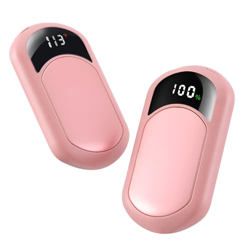 Handwärmer Elektrisch 2-Pack, 6400mAh Elektrische Tragbarer Wiederaufladbarer USB Handwärmer… – Ansicht 1