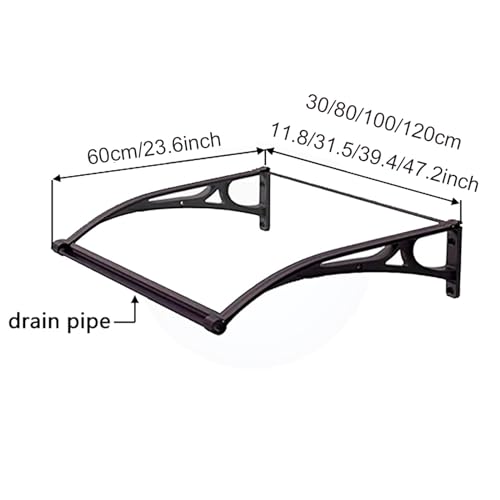 Auvent de terrasse protection intempéries polycarbonate fenêtres - 3