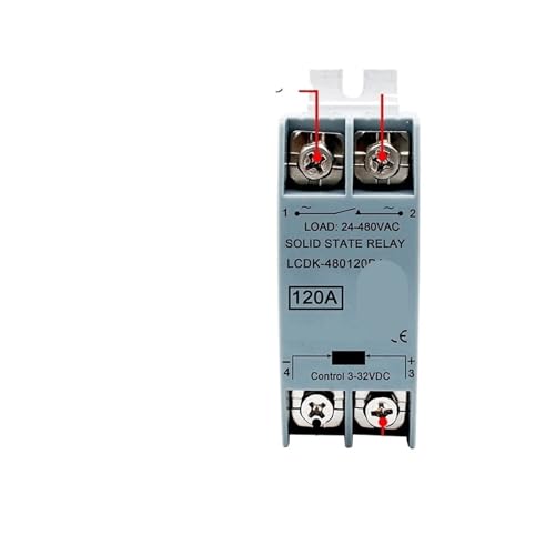 Relais statique SSR DC-DC 60A pour rail DIN avec dissipateur