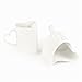 Granvela® Coffee Mugs Pure Bone China Heart Shape Designed artworks Set of 2 cups Novelty Gift for Couple,Whole-Heart.