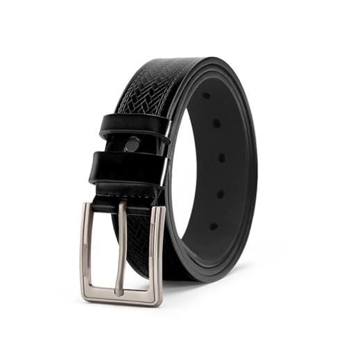 Dress Belt Men,Black Leather Belt for Men,Casual Wear Jeans Pants - Main Image