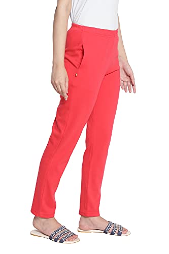 Image of Aurelia Cotton Lycra Strechable Pants for Women | Ankle Length Pants for Women | Cotton Pants for Women | Lycra Pants for Women | Regular Fit Trouser for Women