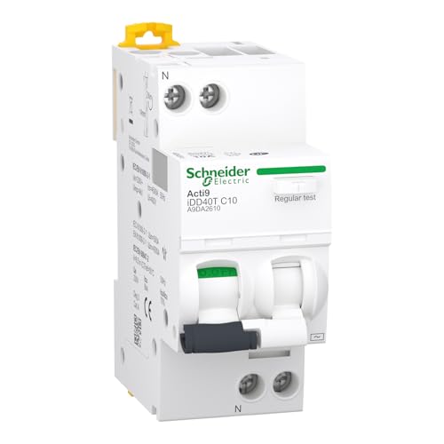 Schneider Electric - Acti9 iDD40T - disjoncteur différentiel départ - 1PN C 10A 6kA 30mA type AC - A9DA2610