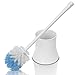 Chimpy Leakproof (no Hole in Holder) Toilet Brush Set with Holder, White Pearl, Plastic Bathroom Bowl Cleaner and Base, Good Grip Strong Bristles - Perfect for a Completely Clean Bathroom