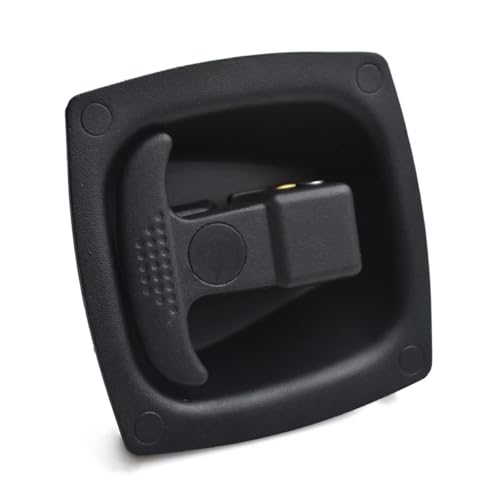 Cerradura de puerta cuadrada negra con manija plana de gran ergonomía 2