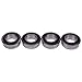 SUKATC 4PCS F6003-20-2RS F6003-20 Flanged Ball Bearings 20x35x11mm Chrome Steel