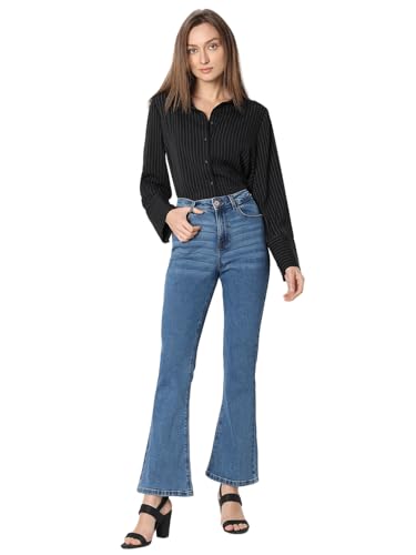 Image of VERO MODA Women's Relaxed Fit High Rise Jeans