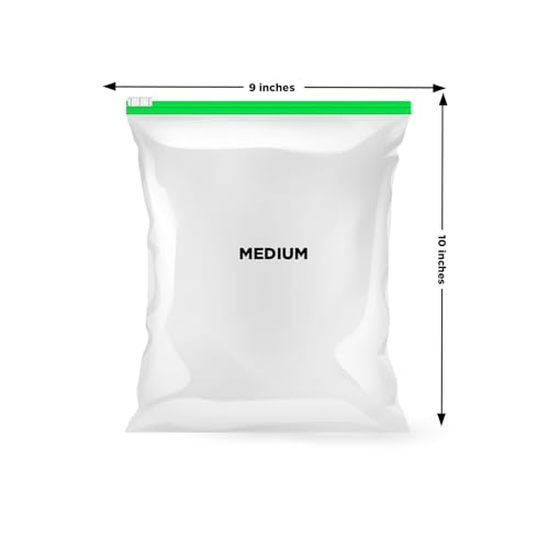 Image of 15 Pcs Heavy-Duty Reusable Zip lock Bags- 1500ml Large Zip Lock Pouch Food Storage Bags | Leakproof,Airtight Freezer Bags for Fruits,Vegetables,Snacks & Dry Fruits | BPA Free Ziplock Bags for Kitchen