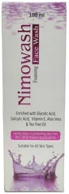 NIMOWASH FACEWASH Face Wash - Enriched with Vitamin E, Aloe Vera & Tea Tree Oil - 100ml