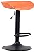 CLP Tabouret De Bar Anaheim Assise Plastique I Chaise Haute avec Assise Et Dossier Bas Rembourrés I Piètement Trompet en Métal, Couleur:Orange, Couleur du Cadre:Noir