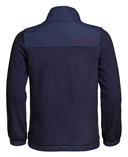 Nautica Girls' Full-Zip Fleece Jacket, Signature Logo Design, Lightweight & Wind Resistant3
