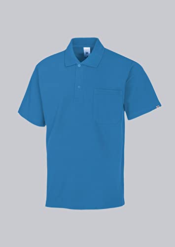 Polo de manga corta azul claro XL unisex con cuello de botones BP 1612