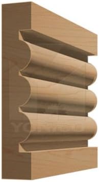 Yonico 16159 - Furniture Trim & Molding Router Bit, Triple Bead - Radius: 1/8" - 1/2" Shank, 1/2" x 1" - Image 4