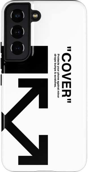 Skinit Pro Phone Case Compatible with Galaxy S22 - White and Black Stripes Design