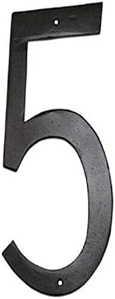 Montague Metal Products Standard Font Individual House Number, 5, 12-Inch