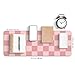 Gaming Mouse Pad with Non-Slip Base, Cute Mouse Mat with Stitched Edges for Keyboard and Mouse, Large Anime Mousepad for Computer, 31.5 x 11.8 inches (Pink Checkered)