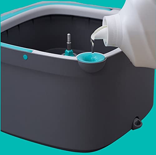 True & Tidy SPIN-800A GRAY True Clean Mop And Bucket System, Includes Square Spin Mop thumb #6