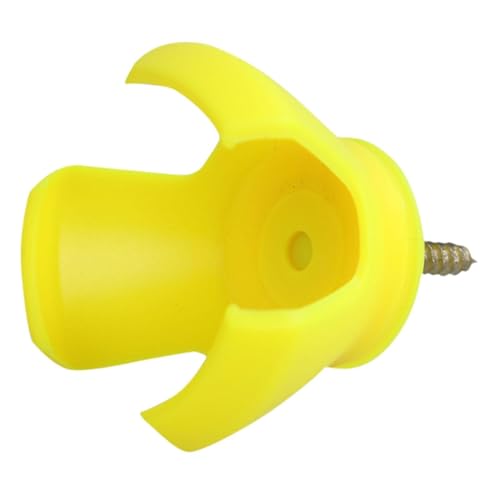 ポータブル3プロングゴルフボールレトリバー パターグリップ対応 軽量で便利 5.5x2.75インチ - イエロー