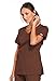 Cherokee Women's Workwear Scrubs Core Stretch V-Neck Top, Chocolate, X-Large