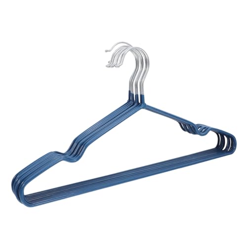 MUCKLILY Space-Saving Boys and Girls Hangers Set 10 Pcs Non-Slip PVC Hangers for Dress Pants Baby Clothes