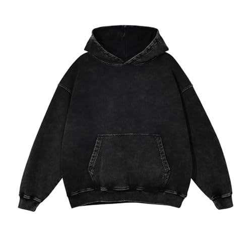 Acid Wash Hoodie Washed Hoodie Women Men Heavyweight Hoodies Unisex Vintage Washed Sweatshirts Oversized Streetwear
