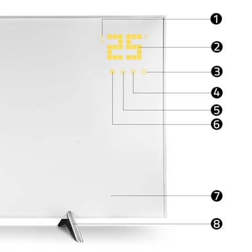 MALTEC INFRAROT- HEIZUNG CARBON770W- PRO WIFI und APP Infrarotheizung Thermostat Timer Heizplatte Heiz-5