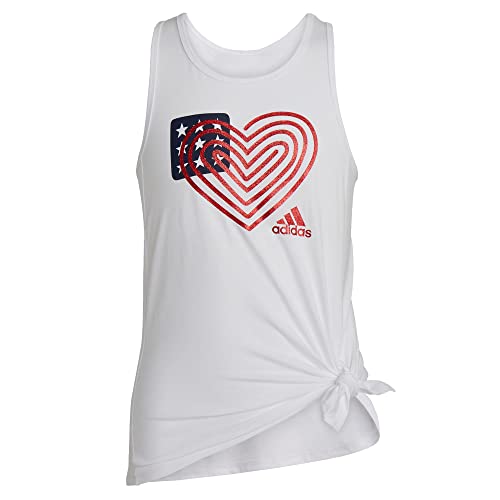 adidas Girls' Sleeveless Tie Front Tank 22