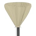IDOXE Patio Heater Cover Waterproof with Zipper, Standup Classic Terrace Outdoor Round Heater Covers (Beige) (Top Cover Only)