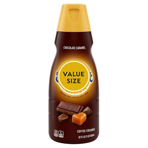 Chocolate Caramel Coffee Creamer, Liquid Cinnabon Flavor, 32 fl oz Delight International