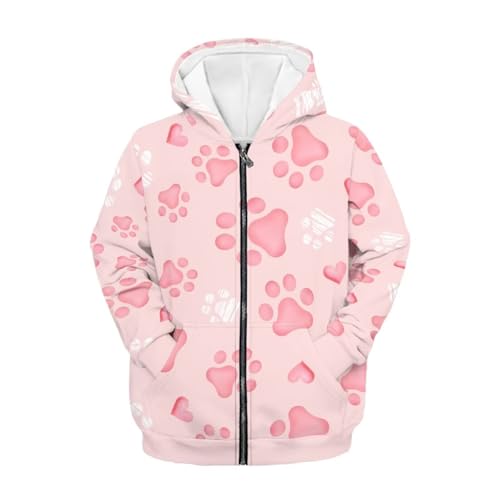 Kids Zip Up Hoodie for Boys & Girls - Lightweight Pullover with Pocket, Full Zipper Jacket, Casual Warm Sweatshirt