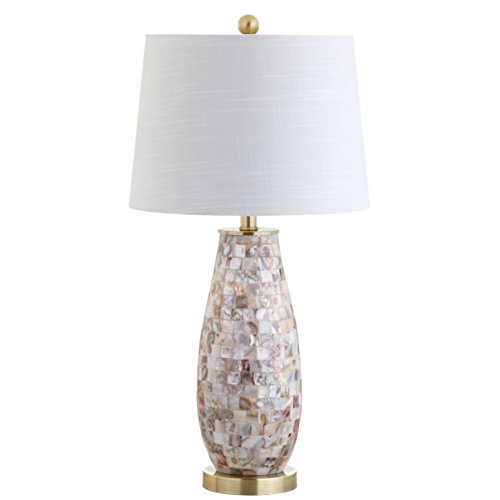 80% Off Discount JONATHAN Y JYL4005A Jocelyn 28" Seashell LED Table Lamp Coastal,Contemporary,Transitional for Bedroom, Living Room, Office, College Dorm, Coffee Table, Bookcase, Natural