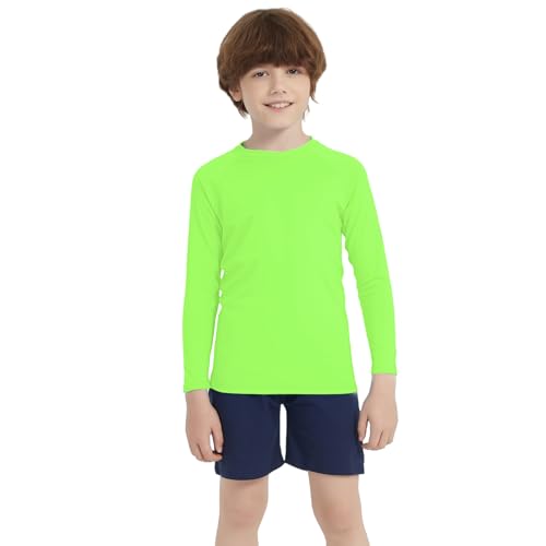 Boys UPF 50+ Rash Guard Neon Shirt Quick Dry Swim Shirts Long Sleeve UV Sun Protection Shirt for Kids Teens4