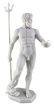 Poseidon Greek God of The Sea Statue Sculpture Nautical Figurine