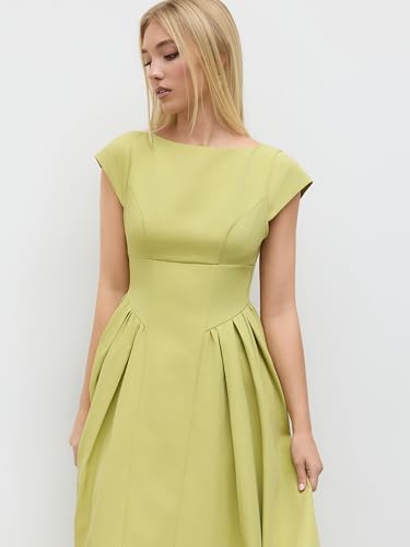 CIDER Wedding Guest Dress Boat Neck Backless Ruffle A Line Maxi Dress Formal Evening Party Elegant Gown4