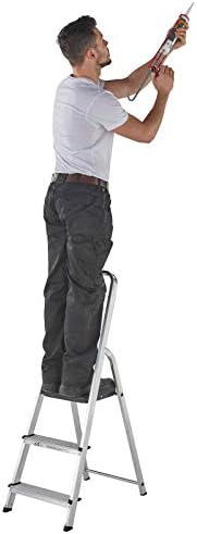 Aluminium Step Ladder EN131 Folding Platform Steps Grab Rail Youngman Atlas Stepladder (5 Tread)