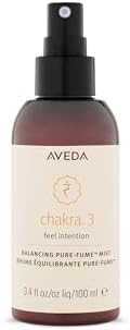 Aveda Chakra 3 Balancing Pure-Fume Mist: Intention | Body & Room Spray | Balances Power Chakra | With Certified Organic Lavender, Lemon, Fir Balsam, 3.4 Fl Oz