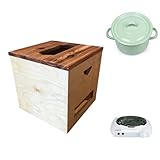 Kitara Love Yoni Steam Kit Seat Chair Box Wood Steamer Pot Burner Cleansing Tightening Detox Add...