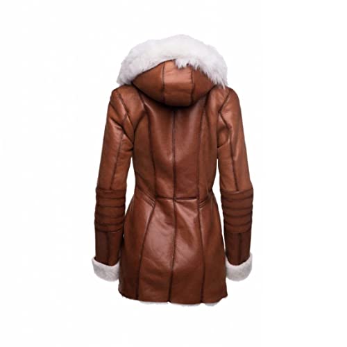 Women’s Stylish New Genuine Leather Pure Soft Lambskin Long Overcoat Trench Coat Jacket (Xl) #TOP1