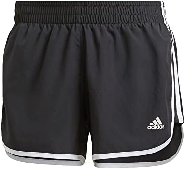 adidas womens Marathon 20 Shorts, Black/White, Medium US