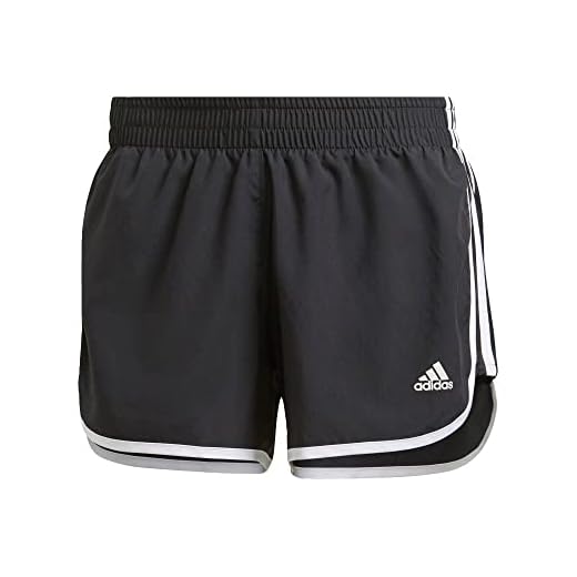 adidas Women's Pacer 3-Stripes Woven Shorts, Core Black/White, Medium