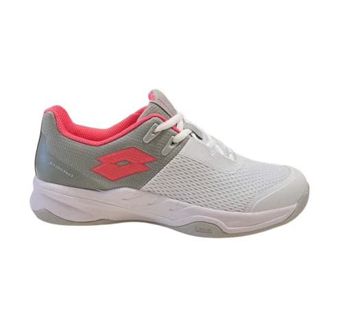 Zapatilla de pádel Lotto Superrapida 600 para mujer en tonos blanco y gris
