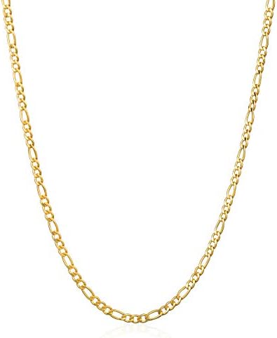 Barzel 18K Gold Plated Figaro Chain 