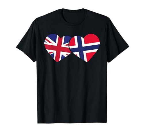 Norwegian heritage UK Norway British Flag Norwegian Flag T-Shirt