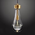 Espird Raindrop Pendant Lights - Brass Pendant Lights Kitchen Island, Teardrop Island Light for Kitchen Modern Pendant Light Chandelier for Bedroom Bathroom Living Room