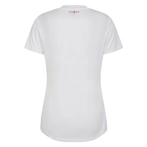 Umbro Womens England Rugby Warm Up Shirt 2023 2024 Top White/Coral M - Image 2
