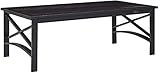 Crosley Furniture Kaplan Weather Resistant Metal Outdoor Coffee Table for Patio, Deck, Porch, Oiled Bronze