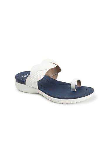Image of Carlton London Women's Comfort Sandals | Stylish Slip on Flats with Cushioned Soles | Trendy Lightweight Durable & Comfortable Fashion Sandal for Outdoor Use