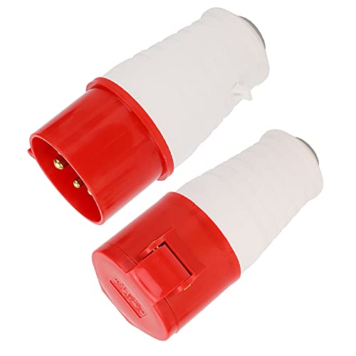 Image of ZAWELIYO Industrial Explosion-Proof 5-Pin Connector Set for 3-Phase Power Plug, IP44 , for Industry/, ABS/Brass
